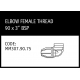 Marley Philmac Elbow Female Thread 90 x 3 BSP - MM307.90.75